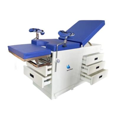 5 Drawers Gynecological Examination Table Backrest Adjustable Paper Roll Holder Medical Couch