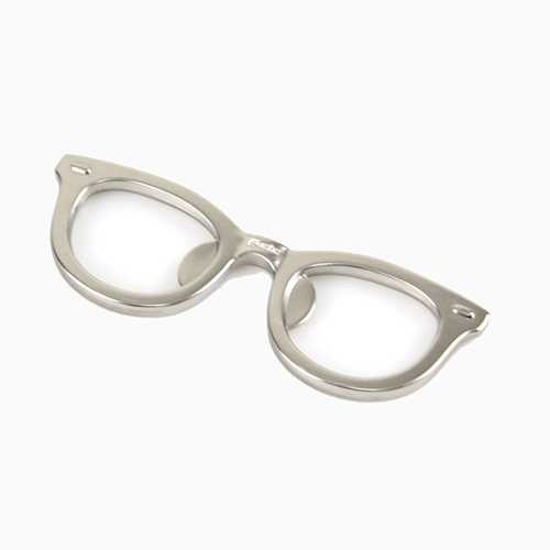 Cool Innovative die casting metal glasses shape beer bottle opener, cheap promotion gift, engrave logo