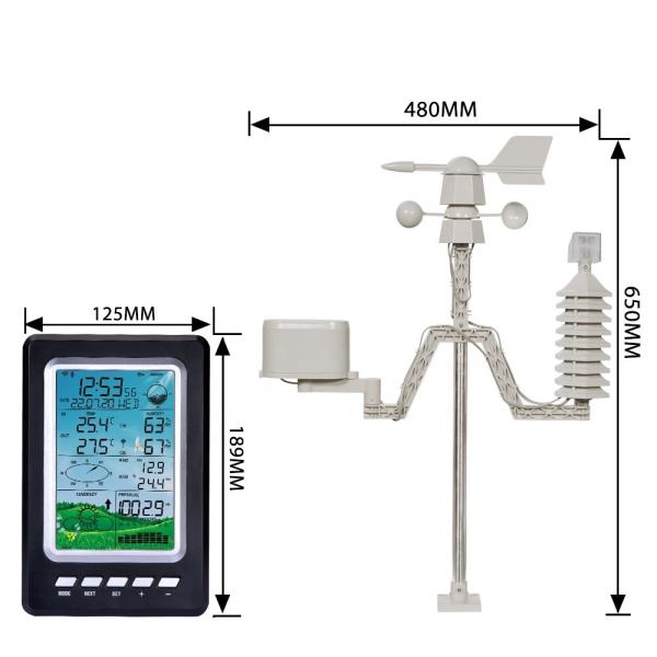 デジタルWiFi天気ステーション -40°Cから+60°C 銀と黒