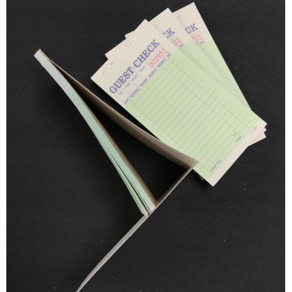 CT-108 Customizable English US Guest Check with 1/2/3 Sheets Tailored Columns and Paper Color