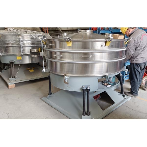Cylindrical Vibrating Screen For Quartz Sand Fertilizer Large Production Stainless Steel Screening Equipment