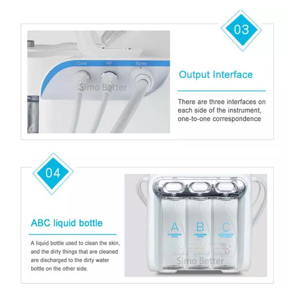 6 In 1 Small Bubble Oxygen Therapy Facial Machine For Water Dermabrasion