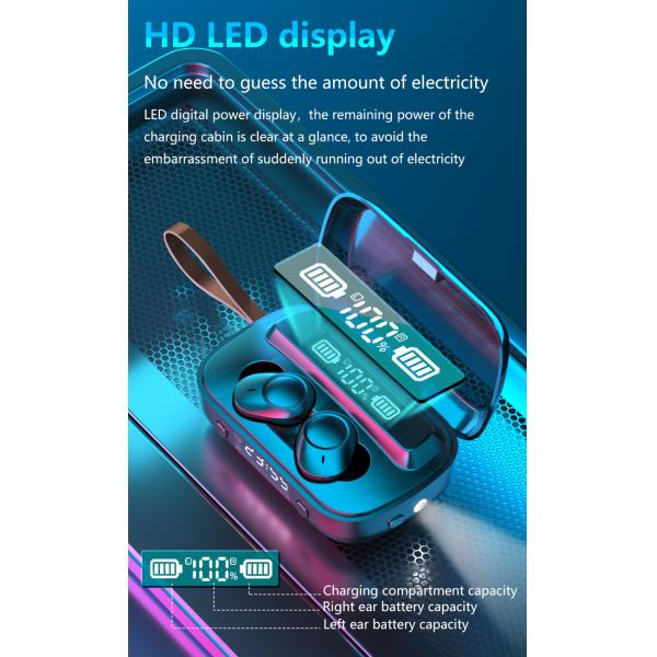 Melhores fones de ouvido sem fio verdadeiros de Earbuds com Mic Bluetooth 5,1 IPX7 impermeáveis para o esporte