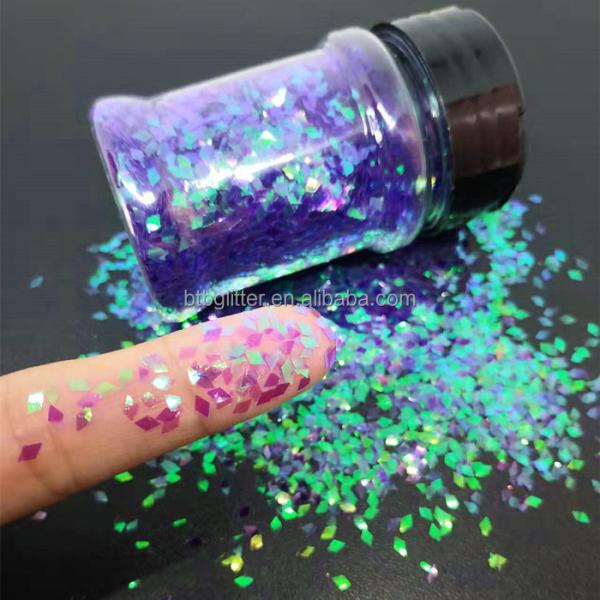 Fashionable Rhombus Shape Glitter Shaker Bottle Package with Purple Diamonds within Other Holiday Supplies