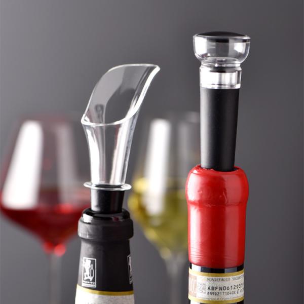 Red Wine Vacuum Sealing Wine Stopper And Pourer Promotional Wine Gift