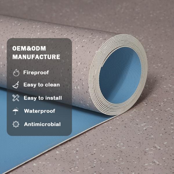 Huaao Hot Sale Vinyl Flooring Hospital Grade Heavy Duty Floorings Non Static Antibacterial Sheet Vinyl Flooring