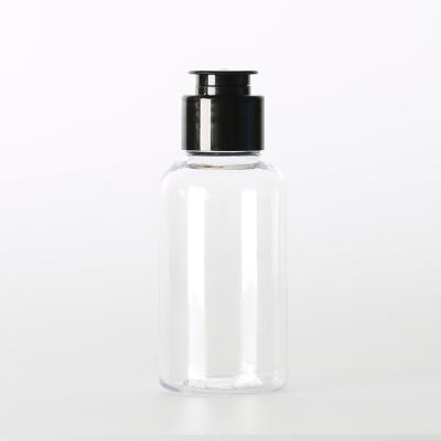 Lance a cor transparente essencial da garrafa de óleo 50ml do tampão superior para o recipiente dos cuidados com a pele