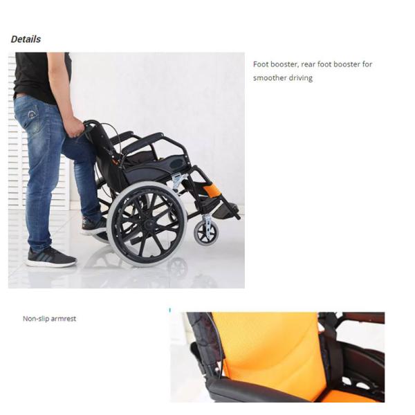 Steel Medical Transport Wheelchair Folding Basic Manual Wheelchair For Patient CE Approved