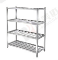 Stainless Steel Commercial Kitchen Storage Rack with Adjustable Height and Heavy-Duty Capacity
