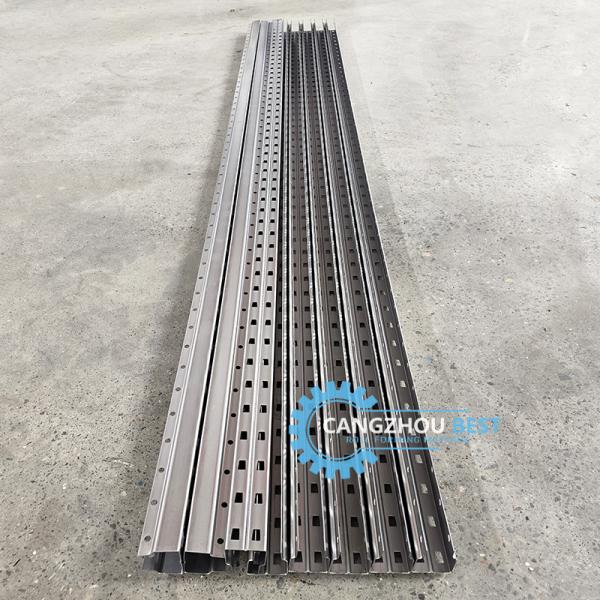 Galvanized Steel PLC Control Shelf Upright Rack Roll Forming Machine