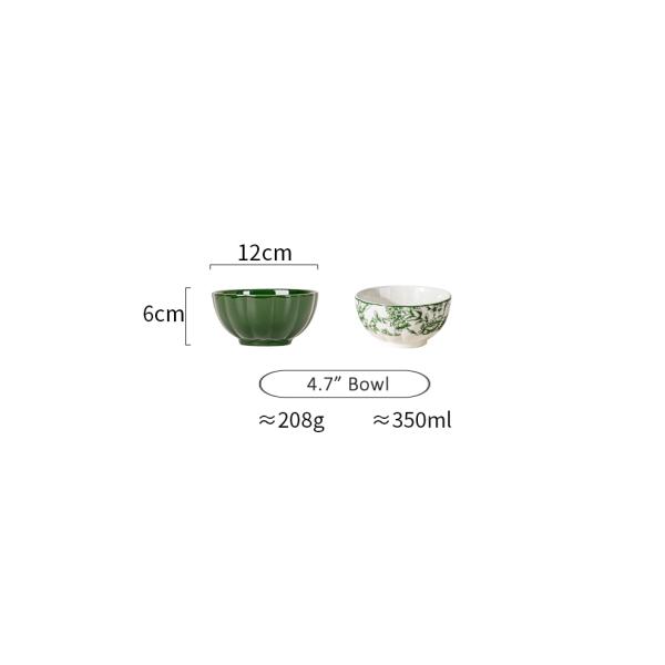 Business Gifts Floral Porcelain Ceramics Salad Bowl Set of 4 Sustainable and Stylish