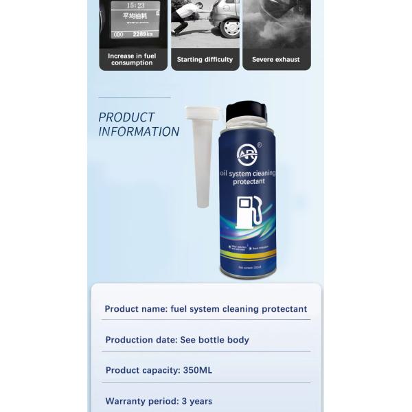 Proceso de limpieza profunda del sistema de combustible Protector de limpieza para el cuidado del automóvil