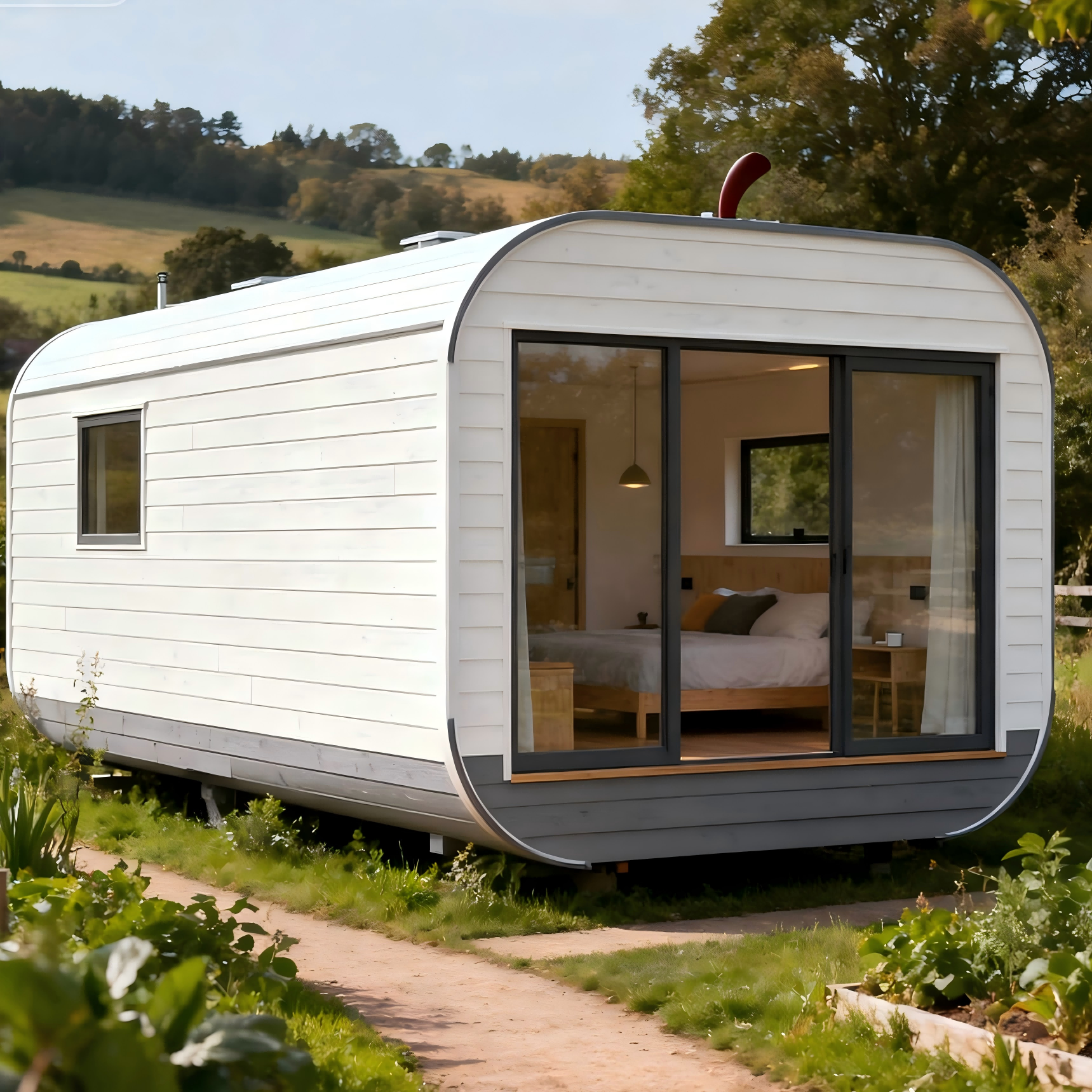Waterproof Prefab Mobile Office with Apple Home Pod Made From Steel