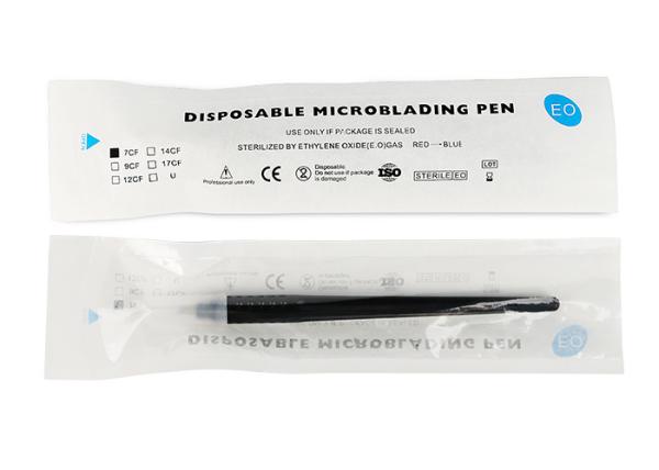 3D Embroidered Black Disposable Eyebrow Microblading Hand Tool With Hard Blade