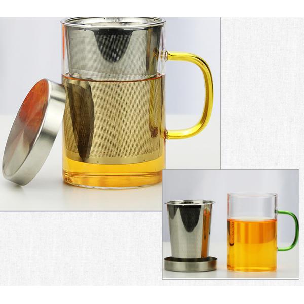 Холодная емкость 300мл/400мл чашки Инфузер чая создателя чая брев стеклянная для дома