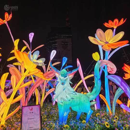 Giant Mythical Beast Chinese Lantern | Customizable Festival Light Sculpture for Light Festivals, Shopping Malls & Events