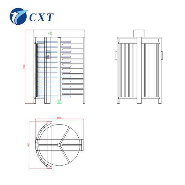 Intelligent Qr Code Full Height Turnstile Customized High Performance Z1701A-120