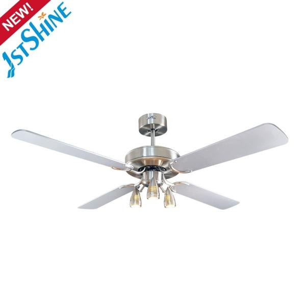 Iluminação de sala de estar moderna Ventilador de teto inteligente com 3 velocidades de escolha e controle remoto