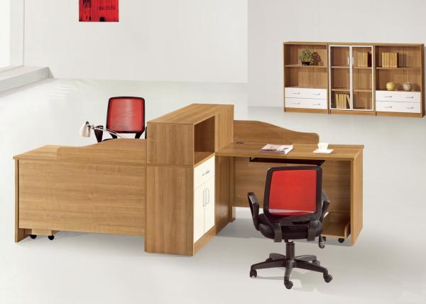 Panel Wood Compact Office Desk Workstation For Two Person