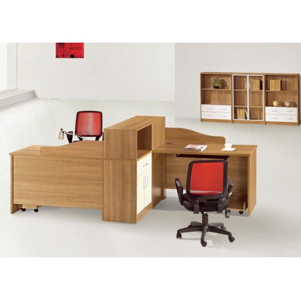 Panel Wood Compact Office Desk Workstation For Two Person