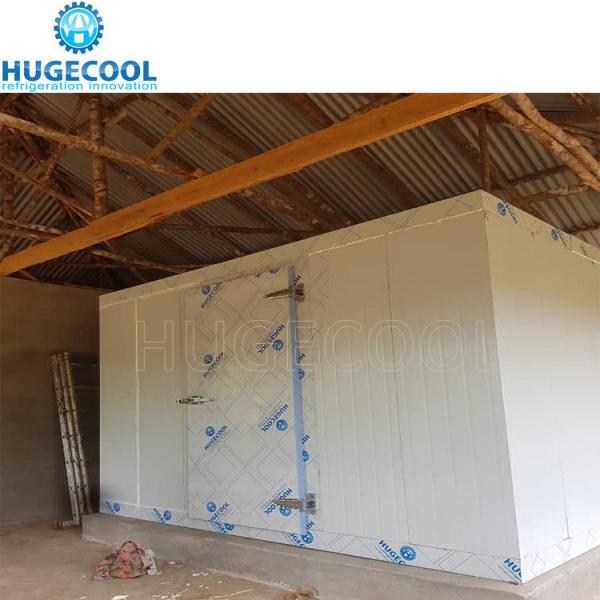 Sala de armazenamento a frio de painéis de PU de 100 mm para soluções de conservação e armazenamento de alimentos em restaurantes