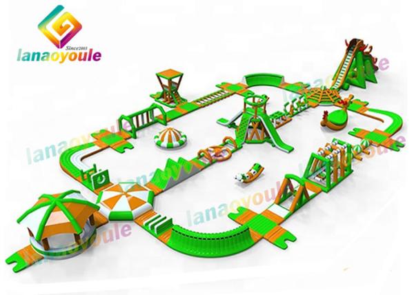 Big Size Inflatable Aqua Park / Giant Inflatable Water Games Park For Competition / Amusement