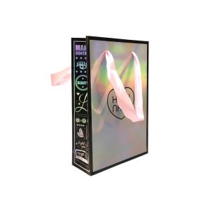 Bespoke роскошные хозяйственные сумки бумаги Hologram онлайн с печатанием художественного произведения