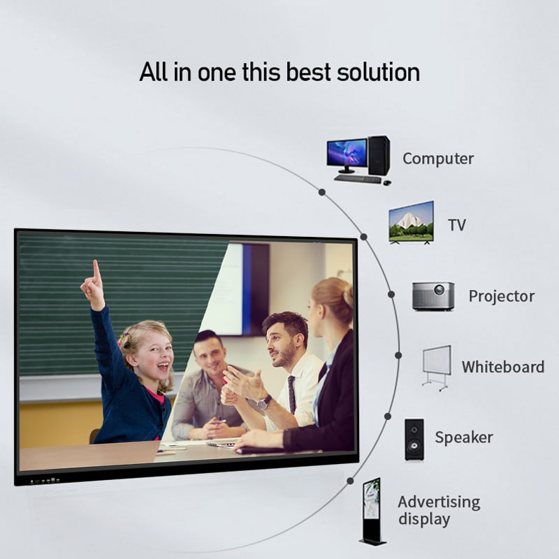 Все в одной 65 75 86 портативной машинке LCD взаимодействующей цифров Whiteboard преподавательства дюйма умной