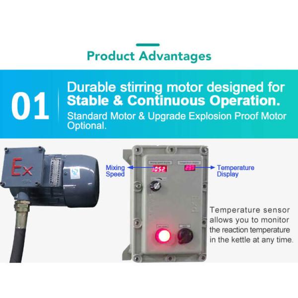 ISO GMP Ultrasonic Reactor Glass & Stainless Steel Reactor Jacketed Or Lined