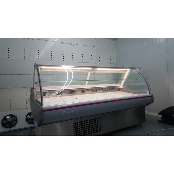 Холодильник дисплея гастронома нержавеющей стали, оборудование рефрижерации гастронома с стеклянной дверью