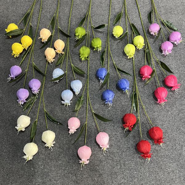 Bouquet de fleurs artificielles de grenade, fausses fleurs de simulation, fleurs faites à la main pour mariage, fleurs de soie artificielle pour décoration de paysage de mariage