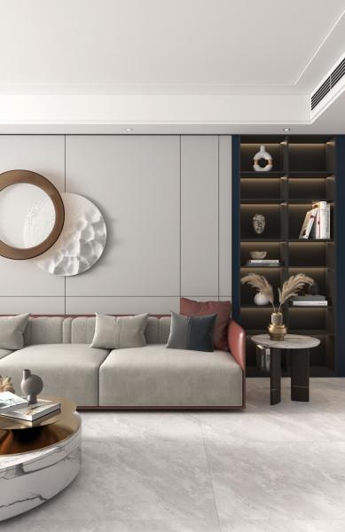 750x1500mm Chapa de porcelana vidrada com carvão moderno Chapas de parede e piso de mármore