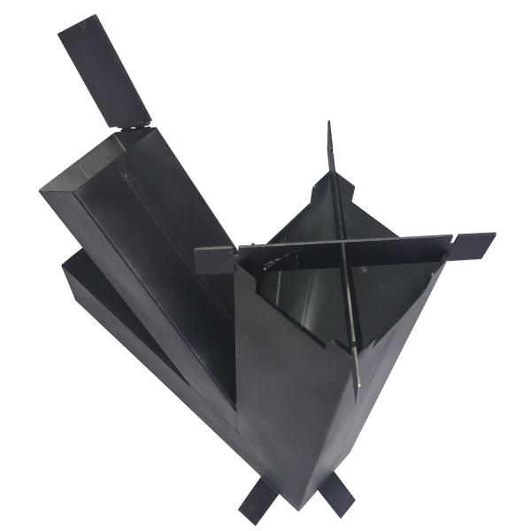 Loaded With Split Wood 7.35kg Stainless Steel Power Coated Rocket Stove