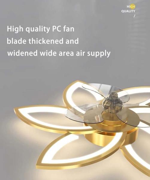 Art de la mode multi-tête pétale Inverteur ventilateur lumière pour le salon chambre à coucher