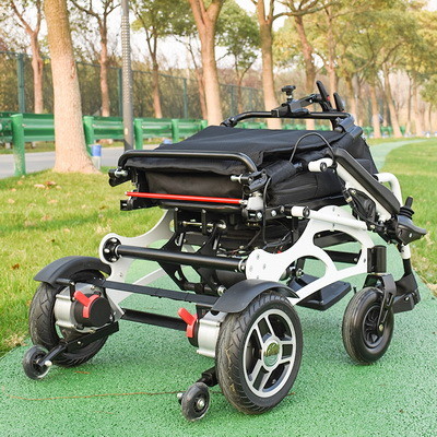 Aluminum Electric Collapsible Wheelchair 120kg Load Lightweight