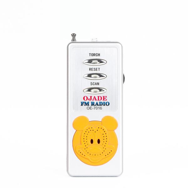 Do rádio pequeno da mão da tira urso do rádio 22mm de FM mini com jaques do fones de ouvido