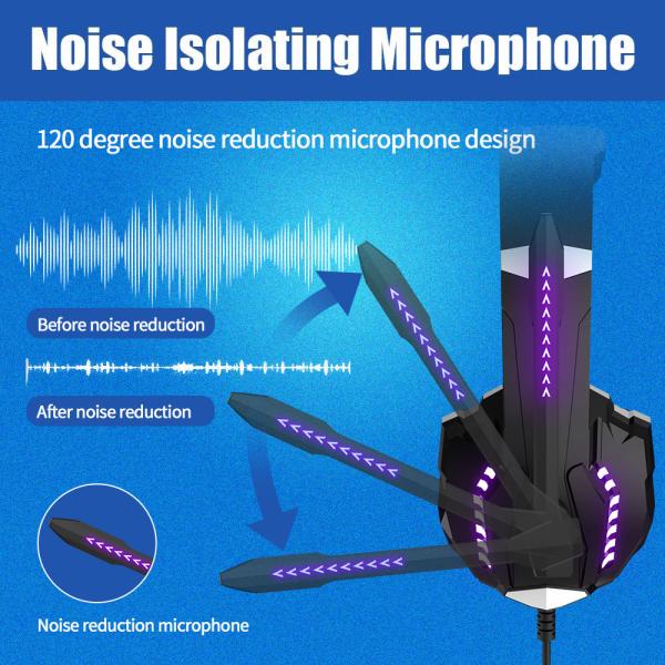 2.2m Wired Communication Gaming Headphones G9000 Pro for Xbox One PC PS5 VR 20-20000Hz