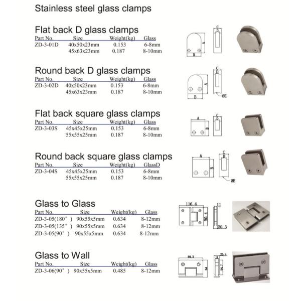stainless steel glass clamp/glass clamps used for building hardware/SS glass clamp