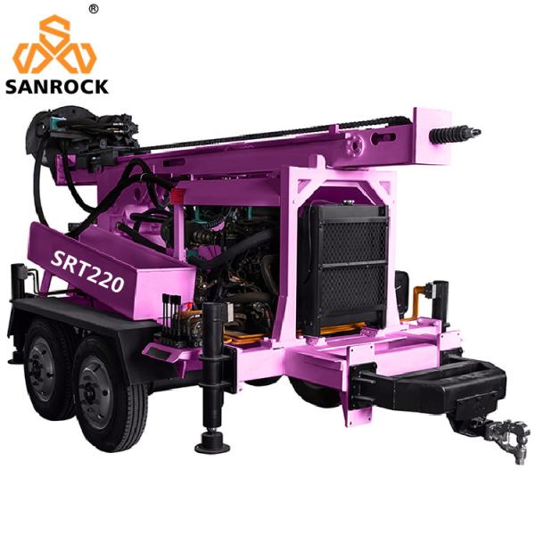 Trailer Mounted Water Well Drill Rig Hydraulic Bore Hole Deep Well Drilling Equipment