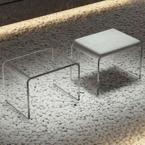 Минималистский акриловый прозрачный стул для дома ванная комната гостиная и макияж