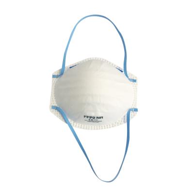Nonwoven FFP2 Cupped Face Mask , Head Wearing Disposable Dust Mask