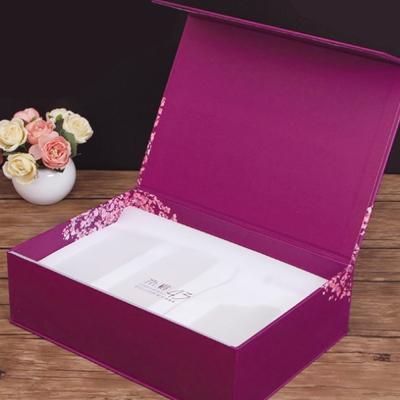 Glossy Lamination 157g Art Paper Violet Flower Packaging Box