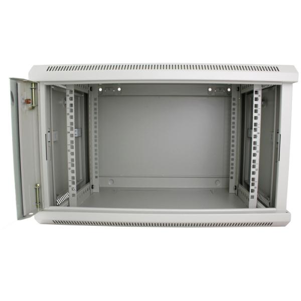 6u Wall Mount Network Cabinet / Computer Rack Cabinet With Glass Door