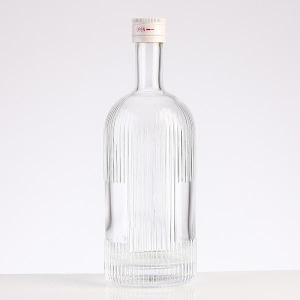 Logotipo personalizado Artesanato exclusivo Garrafa de vinho transparente de 375ml 500ml 750ml