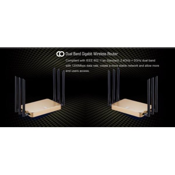 Desktop 11AC Wireless Router Authentication Advertisement Support 1200Mbps