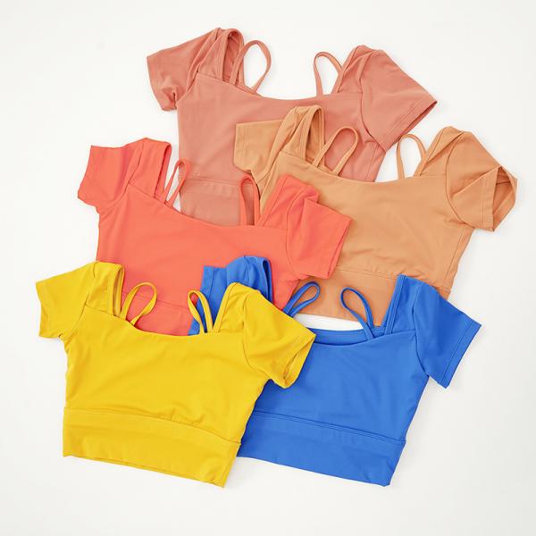 Тренировка фитнеса спортзала женщин логотипа изготовителя фабрики OEM изготовленная на заказ одевает голубой безшовный набор йоги 2 частей