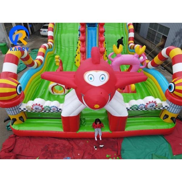 Robot Theme Inflatable Water Park with Inflatable Obstacle Unisex PVC Tarpaulin