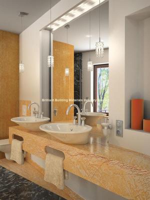 Luxury Gold Macauas Quartzite Vanity Top, Brazil Yellow Quartzite Vanity Tops