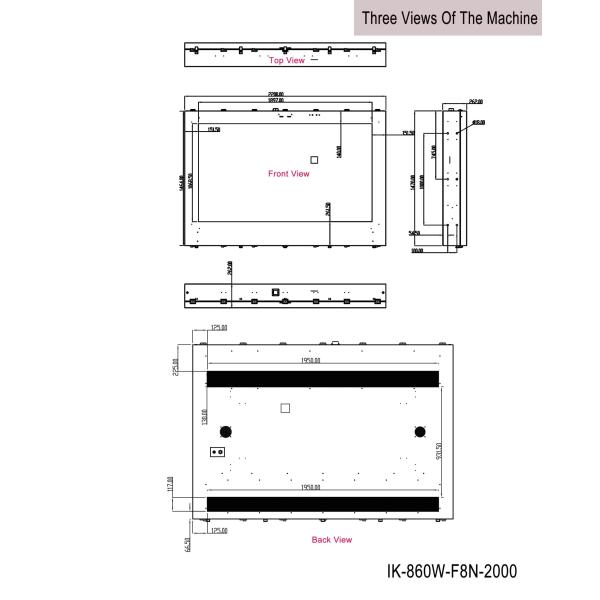 Optional Touch LCD Screen For Advertising Outdoor 86 Inch Wall Mounted