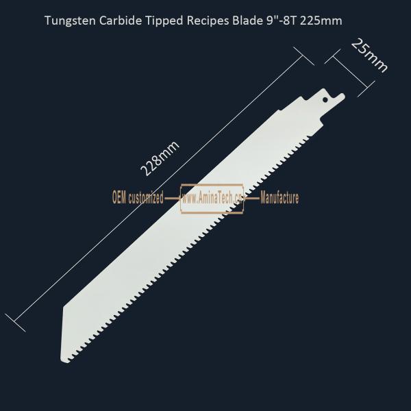 Tungsten Carbide Tipped Recipes Blade 9-8T 225mm,Cutting Porous Concrete,Red Brick,Fiber Cement,Epoxy Resin